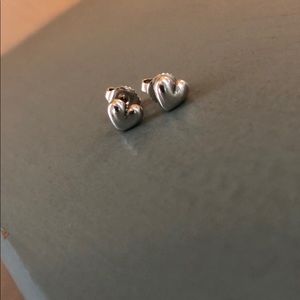 James Avery solid heart earrings